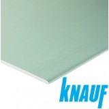 Гипсокартон стеновой влагостойкий Knauf 12,5х1200х3000 мм.